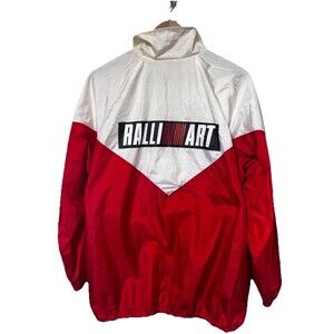 Vintage Mitsubishi Ralliart Racing Team Zip Up Jacket Red White